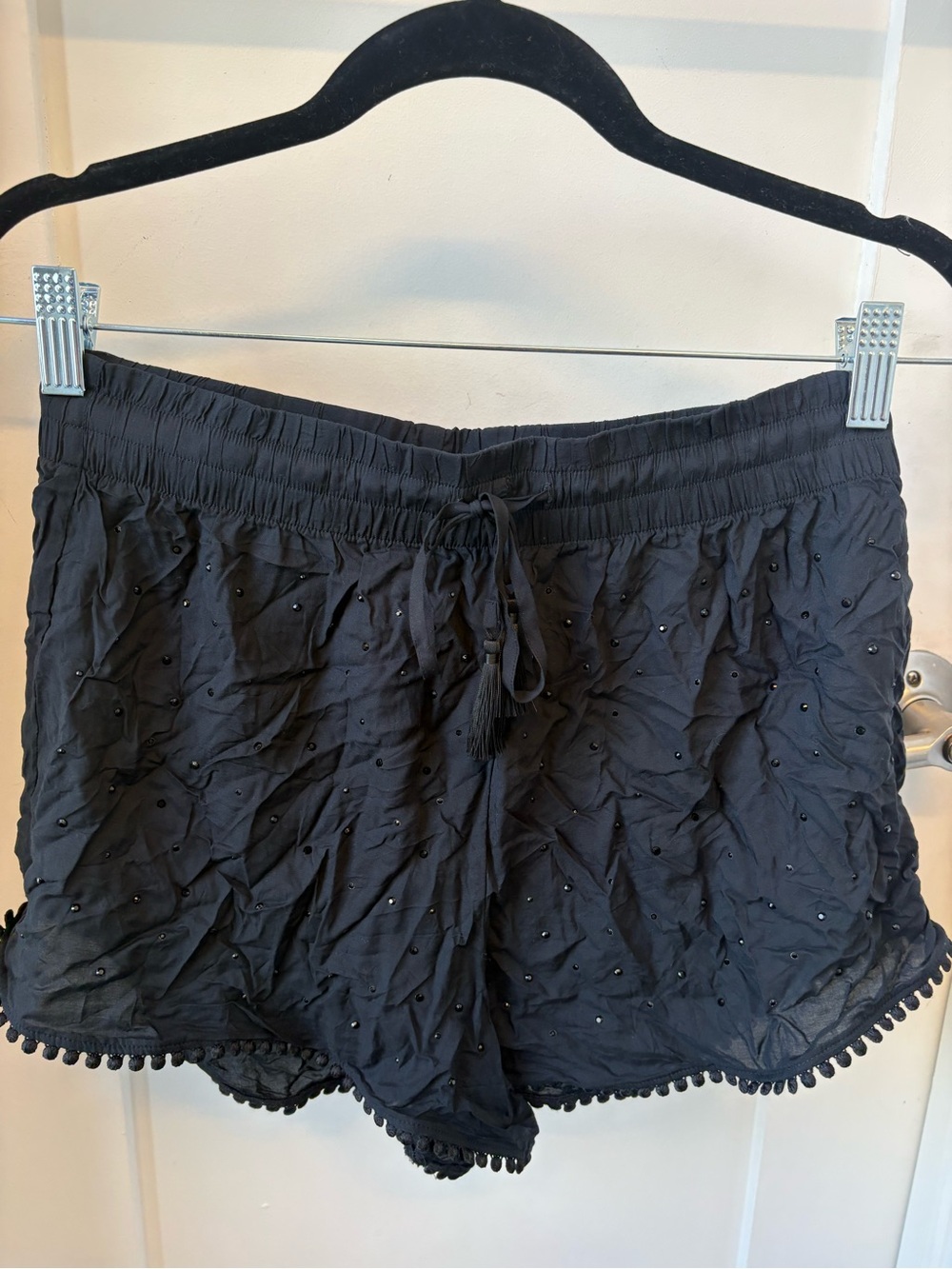 Victoria's Secret Black Pom-Trim Shorts